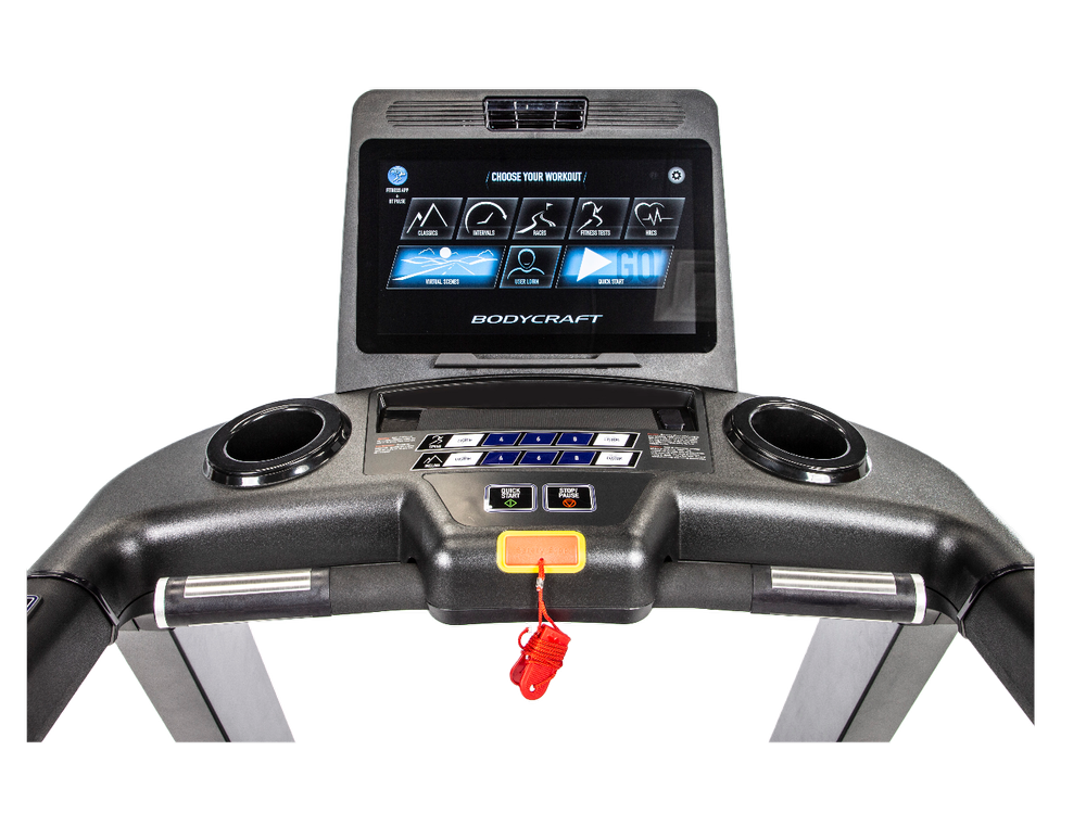 Interactive treadmill touch screen